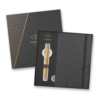 Parker Jotter XL Monochrome Gold GT - kuličkové pero, dárková sada se zápisníkem